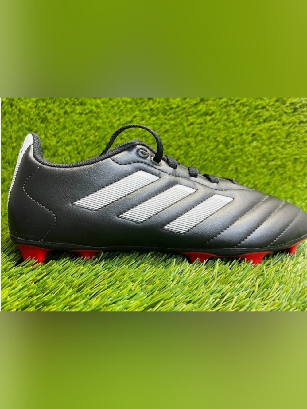 Adidas Goletto VIII Firm Ground Soccer Cleats Black/White/Red Men's 10